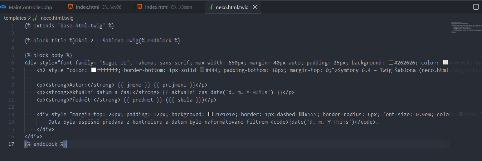 Kód neco.html.twig
